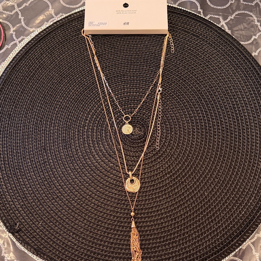 (New Unopened) H&M Gold Multi-Layer Necklace